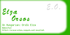 elza orsos business card